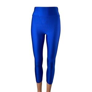 All Access Women's Blue High Rise Cropped Yoga Workout Athletic Leggings Pants S